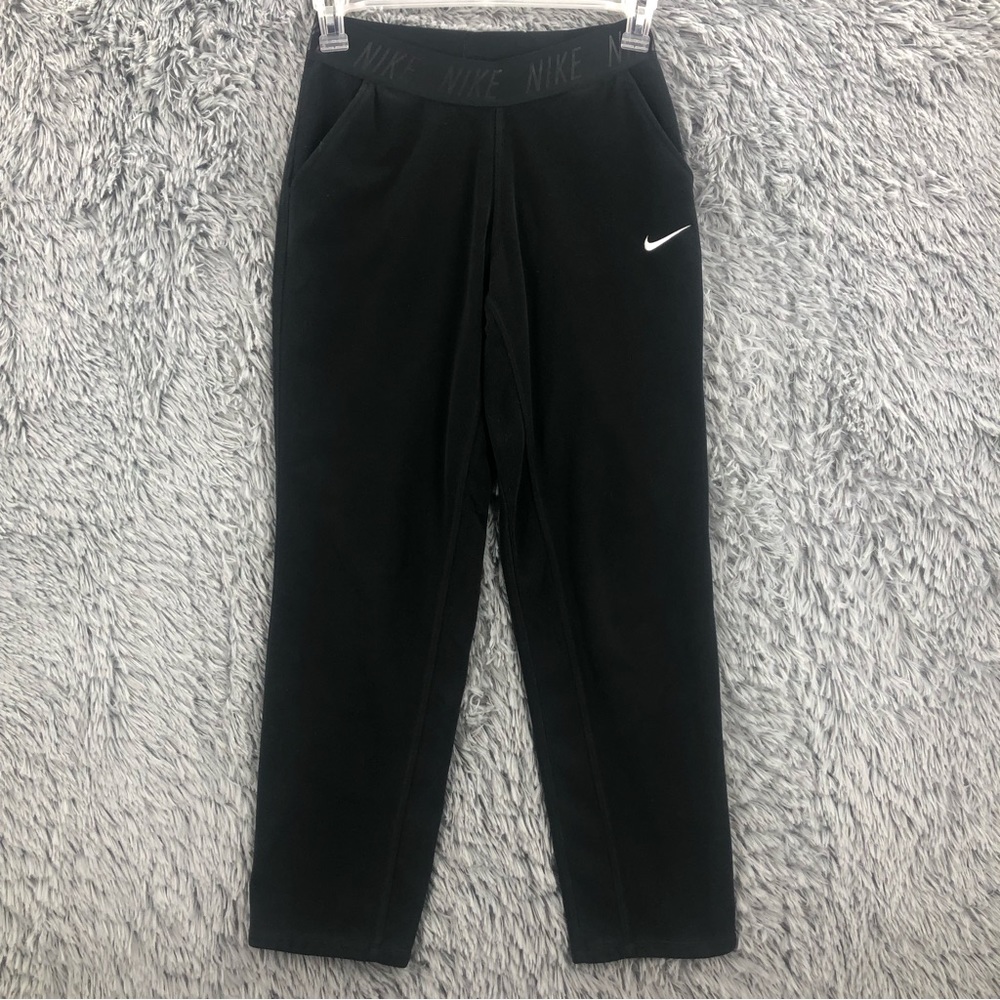 Nike Sweatpants Womens XS Dri Fit Black Checkmark Pockets